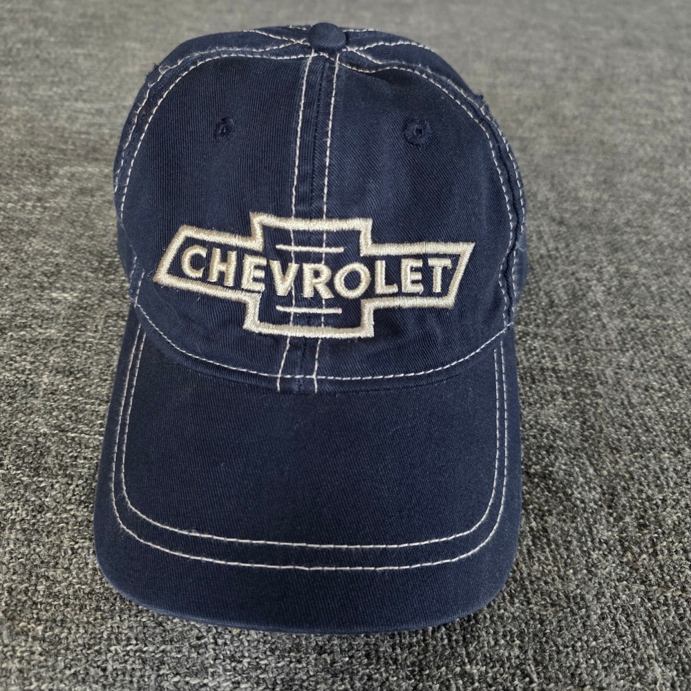 Chevrolet Super Service Navy Blue Baseball Cap Hat GM Licensed Open Road Brands